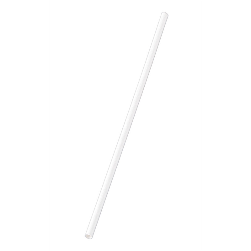 紙ストロー　袋入（500本入） 白 1箱（ご注文単位1箱）【直送品】