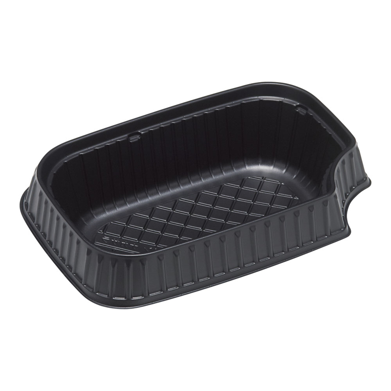 長角丼(50入) 中皿 黒 RHDT846 1袋(ご注文単位1袋)【直送品】