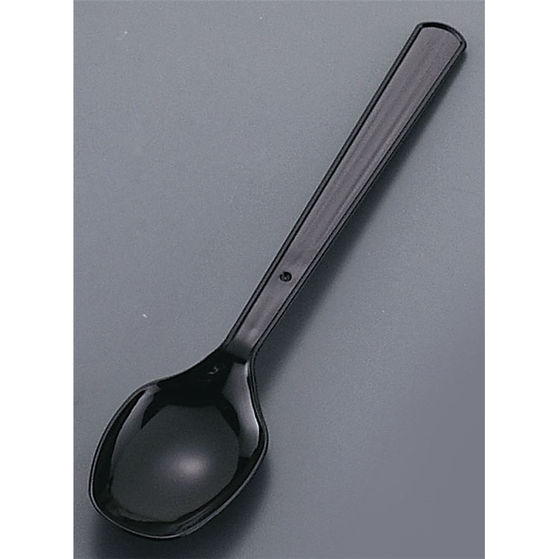 使い捨てスプーン　#160（500本入） 黒　袋入 1袋（ご注文単位1袋）【直送品】