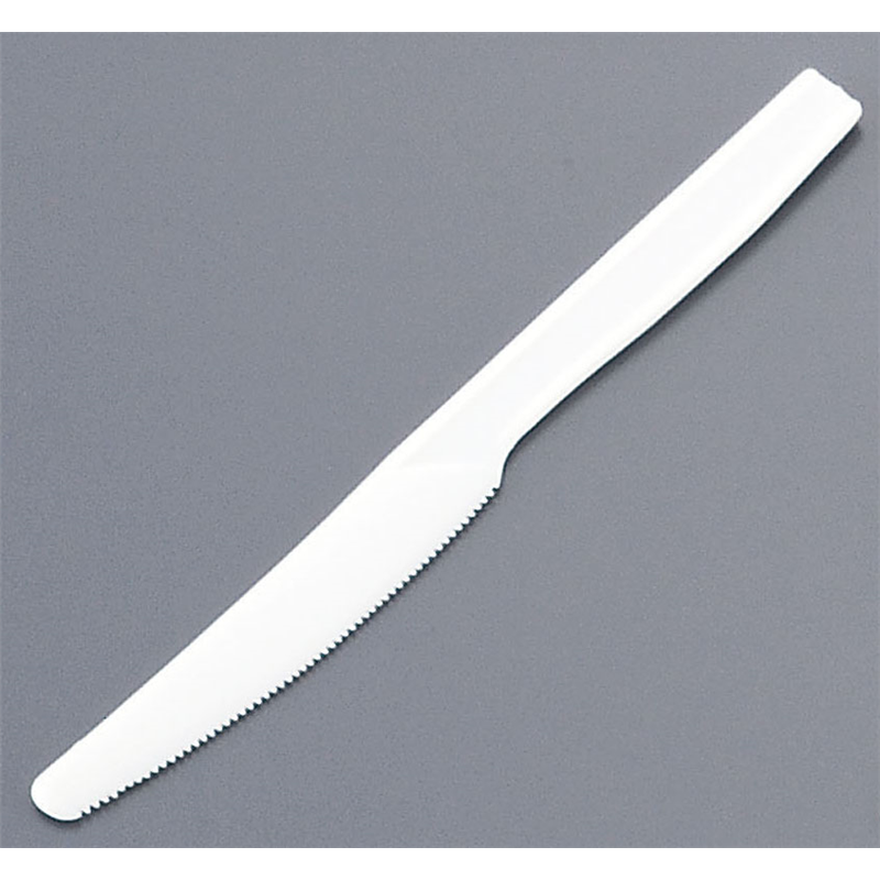 使い捨てナイフ　特大（500本入） 白　袋入 1袋（ご注文単位1袋）【直送品】