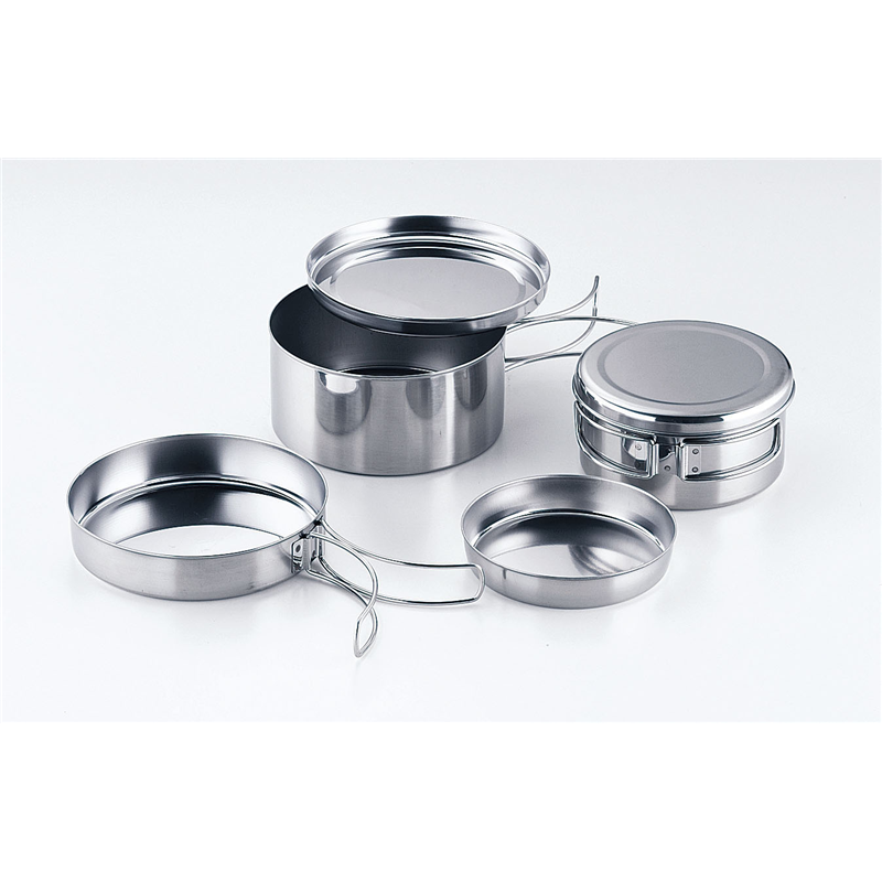 ステンレス　ランチャーキャンプセット （6ピース） 1箱（ご注文単位1箱）【直送品】