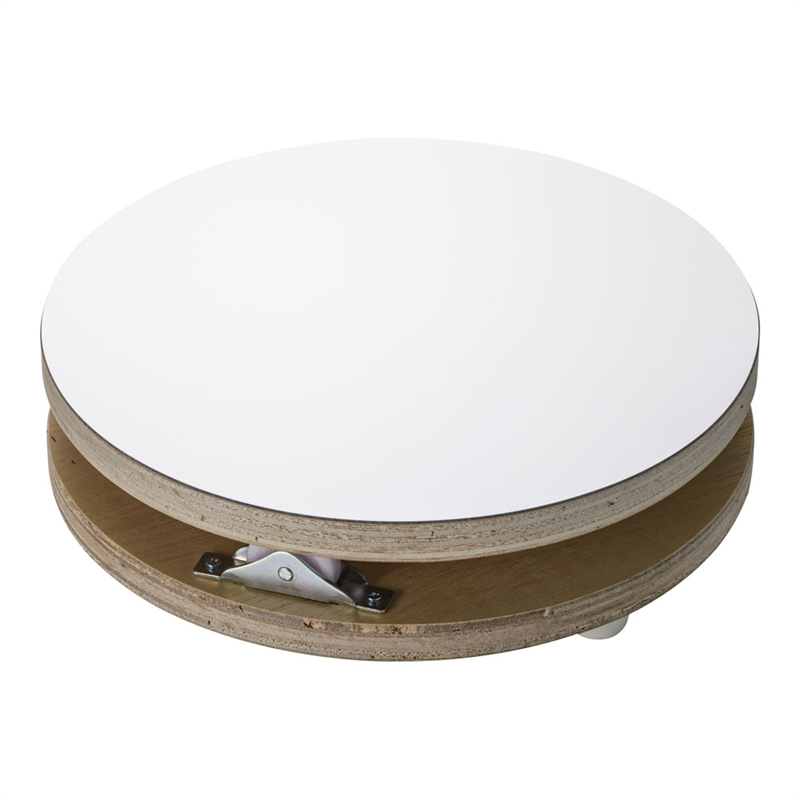 木製デコ回転台(白デコラ張) 24cm 1箱(ご注文単位1箱)【直送品】