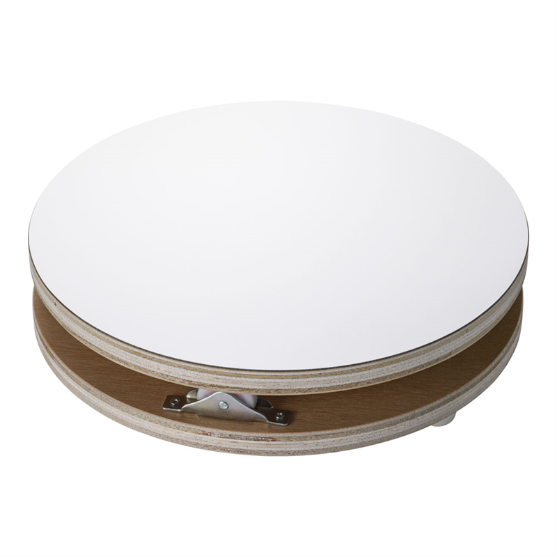 木製デコ回転台(白デコラ張) 27cm 1箱(ご注文単位1箱)【直送品】