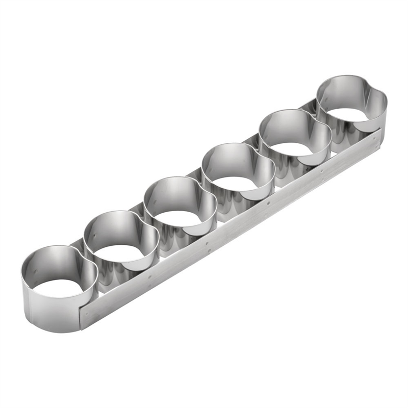 18-10ケーキリング　りんご型 6連　3157-99 1個（ご注文単位1個）【直送品】