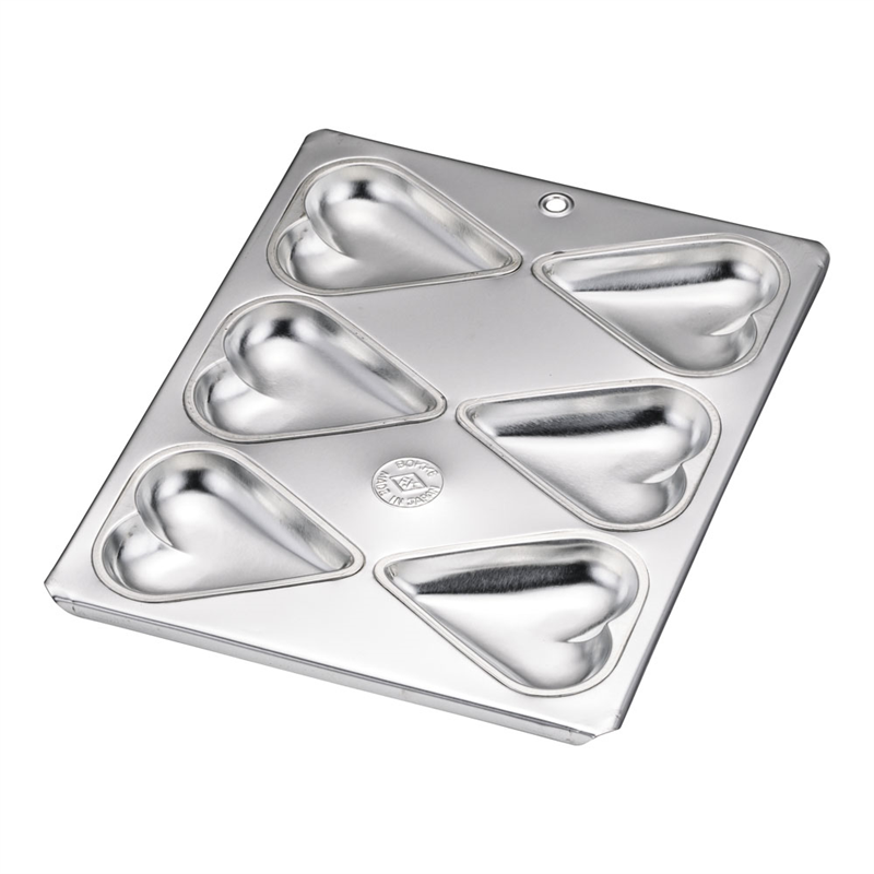 ブリキ　マフィン型　ハート型　　6カップ  1個（ご注文単位1個）【直送品】