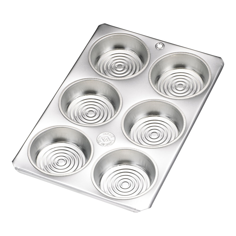 ブリキ　マフィン型　蛇の目型　　6カップ  1個（ご注文単位1個）【直送品】