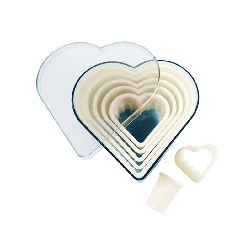 デバイヤー 樹脂製パテ抜 ハートギザ 7PCSセット 4301.10 1袋(ご注文単位1袋)【直送品】