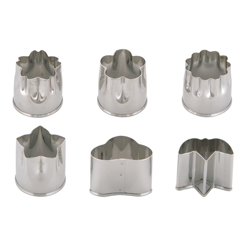 18-8ビスケット抜型（6ヶ入）　小  1個（ご注文単位1個）【直送品】