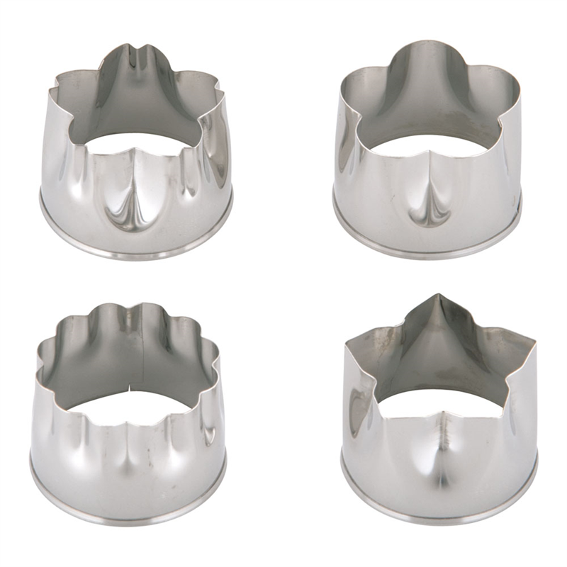 18-8ビスケット抜型（4ヶ入）　大  1個（ご注文単位1個）【直送品】