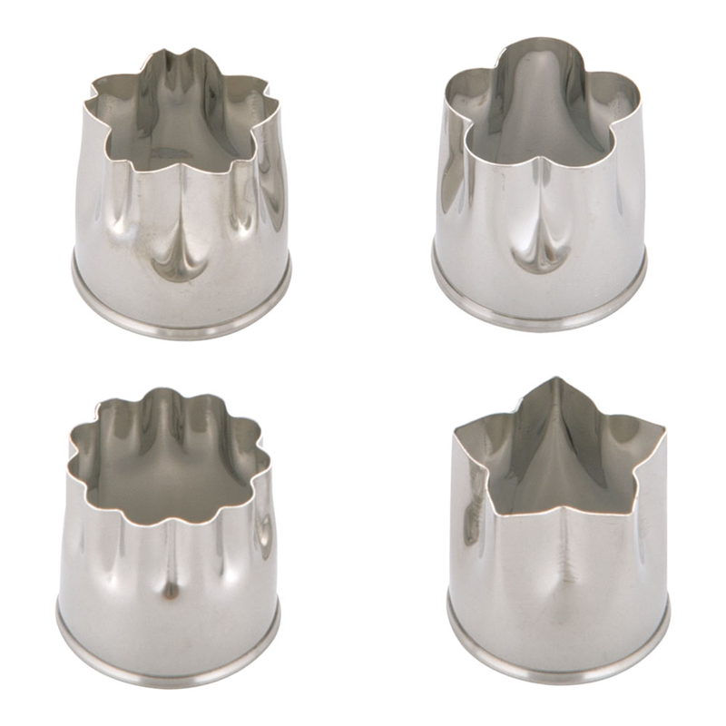 18-8ビスケット抜型（4ヶ入）　小  1個（ご注文単位1個）【直送品】