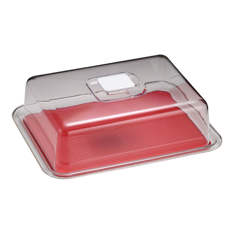 クリア　ラブリーハット　角ケーキ 大　レッド 1箱（ご注文単位1箱）【直送品】