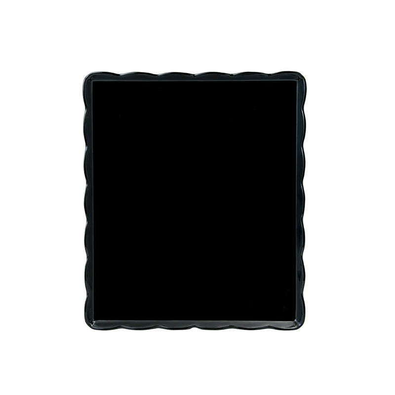 ウェーブメラミンケーキトレー（黒） YO-3035-K 1袋（ご注文単位1袋）【直送品】