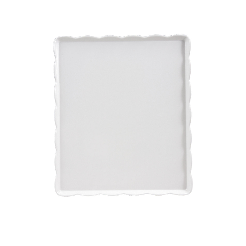 ウェーブメラミンケーキトレー（白） YO-3035-W 1袋（ご注文単位1袋）【直送品】