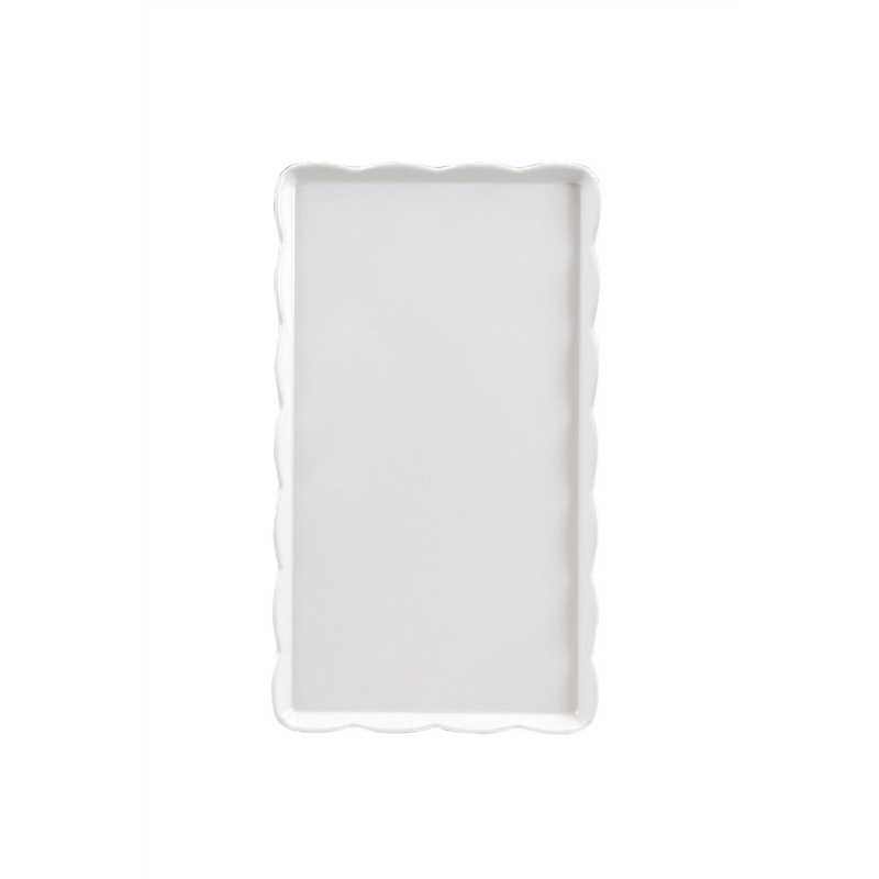 ウェーブメラミンケーキトレー（白） YO-2035-W 1袋（ご注文単位1袋）【直送品】