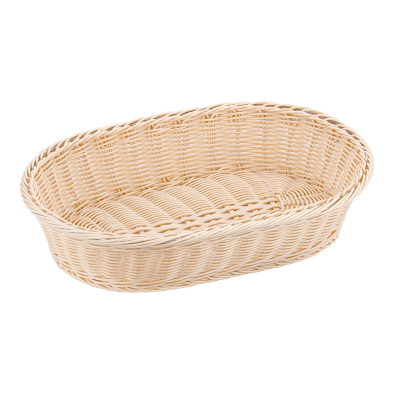 樹脂バスケット　小判　91-085A 45cm　白 1個（ご注文単位1個）【直送品】