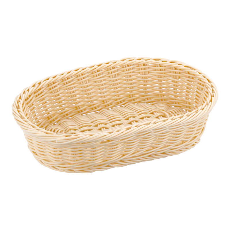 樹脂バスケット　小判　91-008A 30cm　白 1個（ご注文単位1個）【直送品】