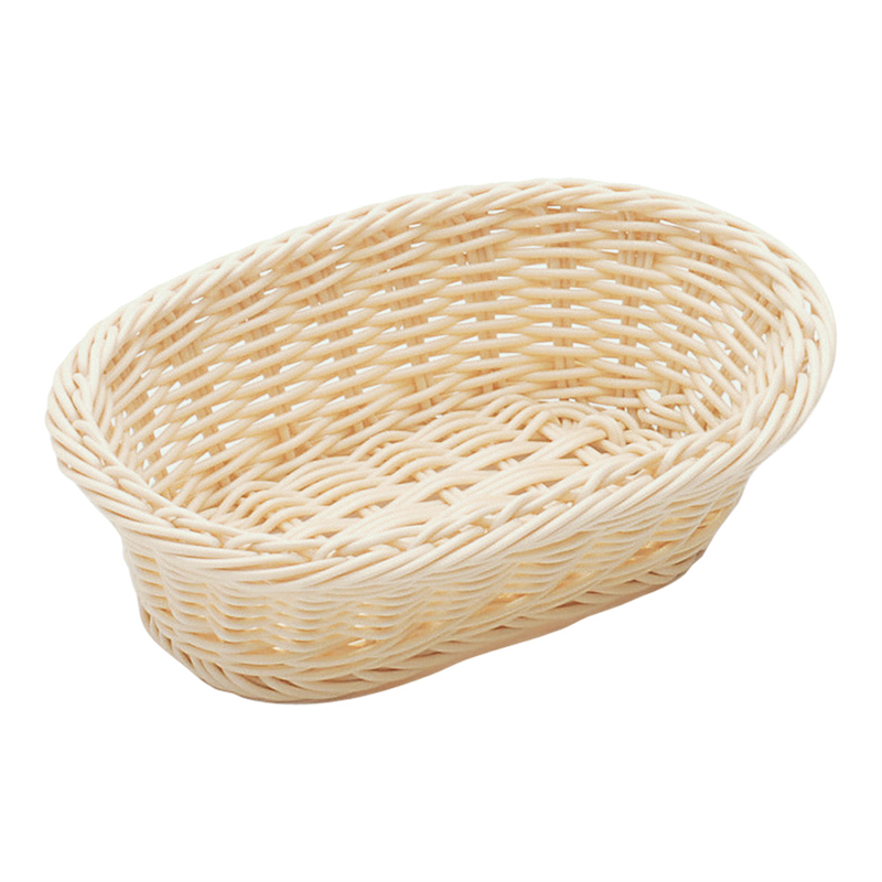 樹脂バスケット　小判　91-009A 24cm　白 1個（ご注文単位1個）【直送品】