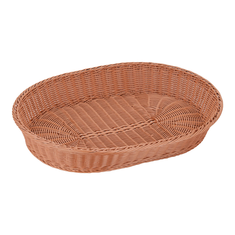 樹脂バスケット　小判　91-084B 60cm　茶 1個（ご注文単位1個）【直送品】