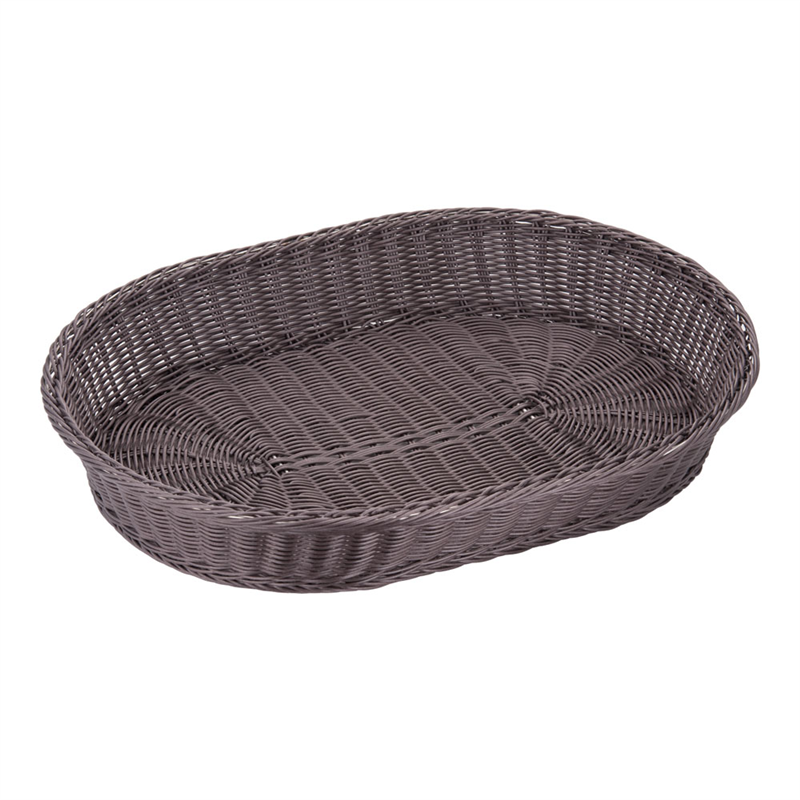 樹脂バスケット　小判　91-084C 60cm　こげ茶 1個（ご注文単位1個）【直送品】