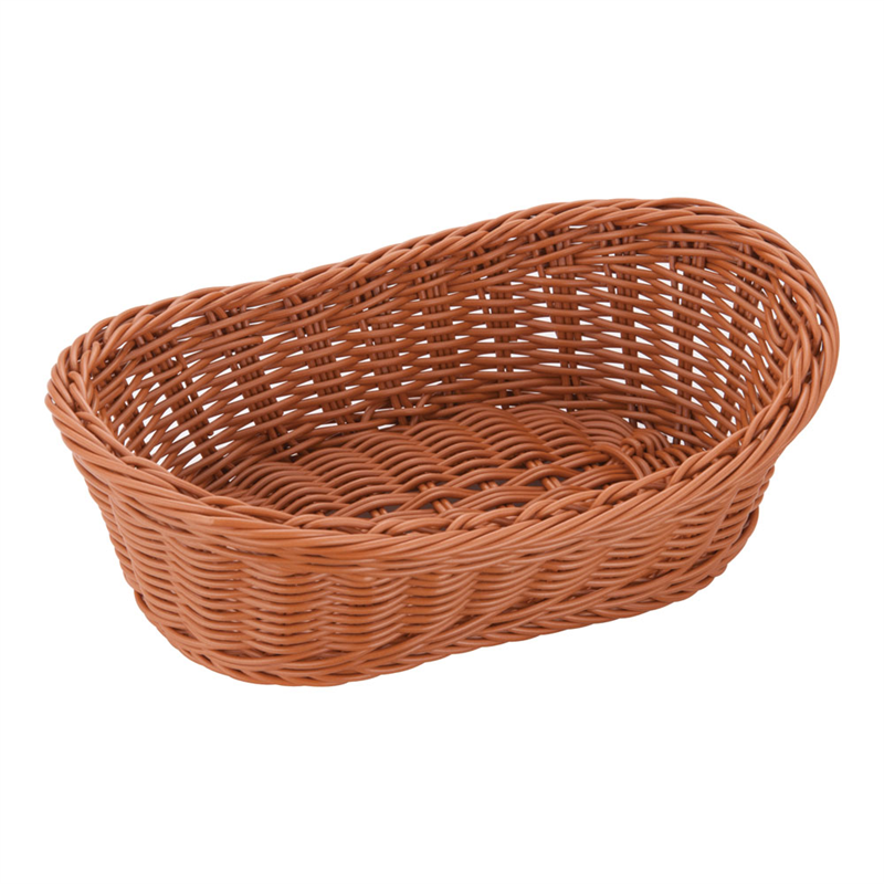 樹脂バスケット　舟型　91-010B 30cm　茶 1個（ご注文単位1個）【直送品】