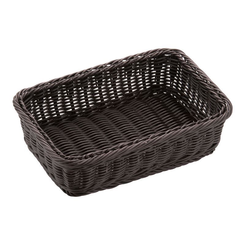 樹脂バスケット　角型　こげ茶 91-077C 1個（ご注文単位1個）【直送品】