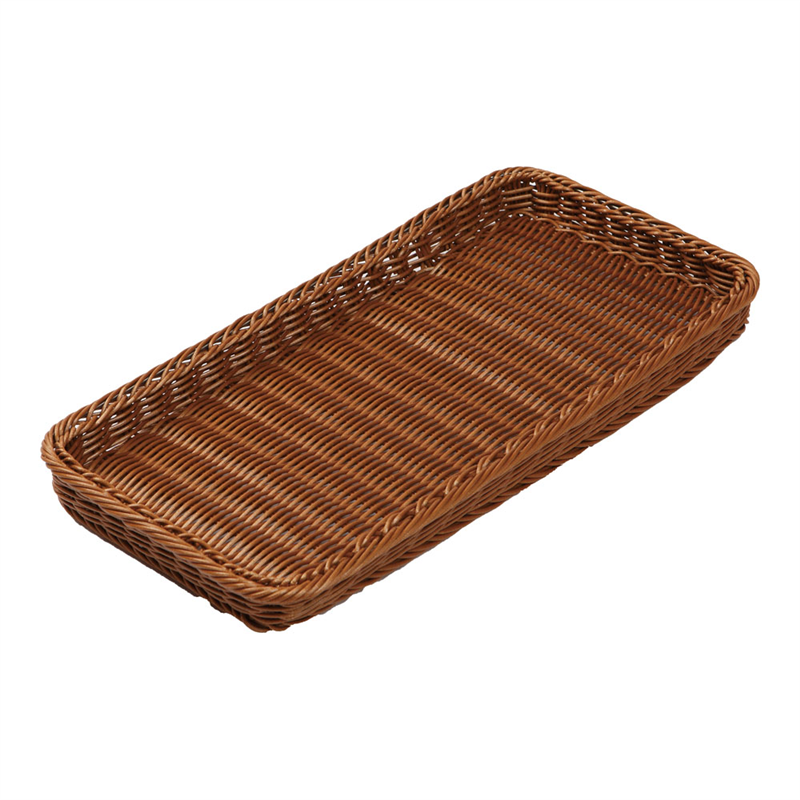 PPベーカリーバスケット　薄型　20型 ブラウン　BB-4020-BR 1袋（ご注文単位1袋）【直送品】