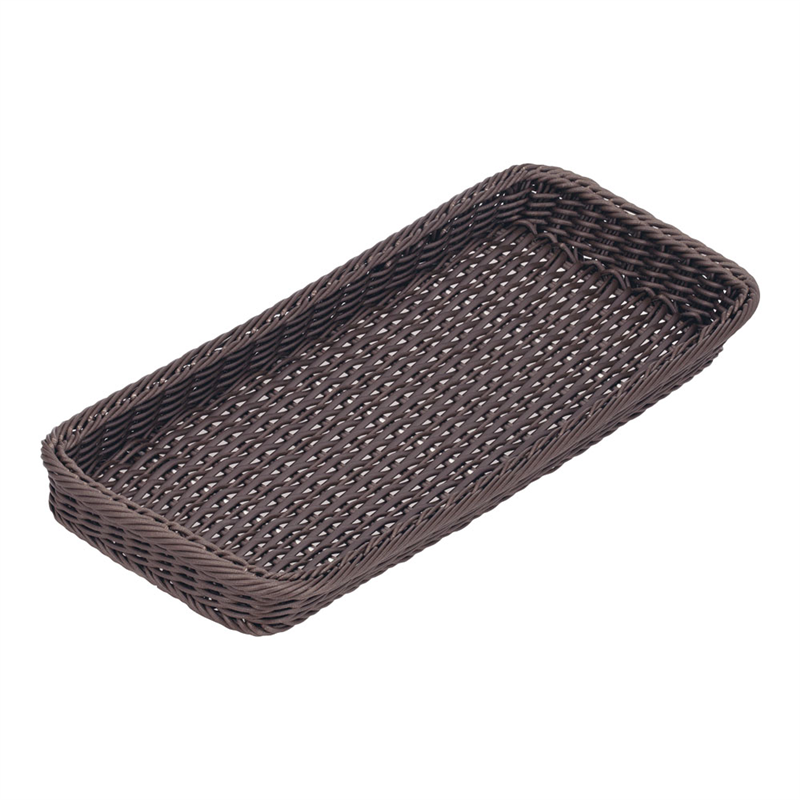 PPベーカリーバスケット薄型Dブラウン 20型　BB-4020-DBR 1個（ご注文単位1個）【直送品】