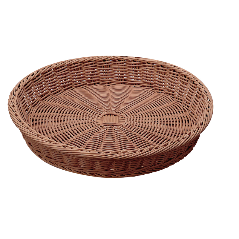 PPベーカリーバスケット　丸型　37型 ブラウン　BB-602-BR 1袋（ご注文単位1袋）【直送品】