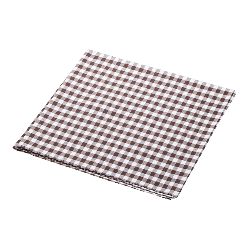 ギンガムナフキン　№52200 ブラウン 1袋（ご注文単位1袋）【直送品】