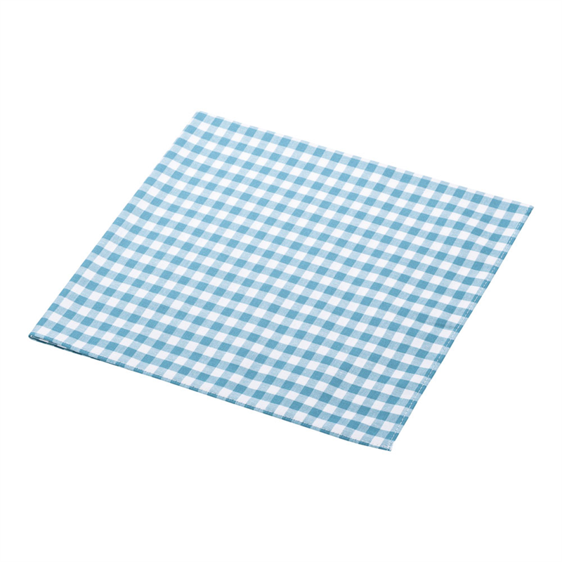 ギンガムナフキン　№52200 ブルーグリーン 1袋（ご注文単位1袋）【直送品】