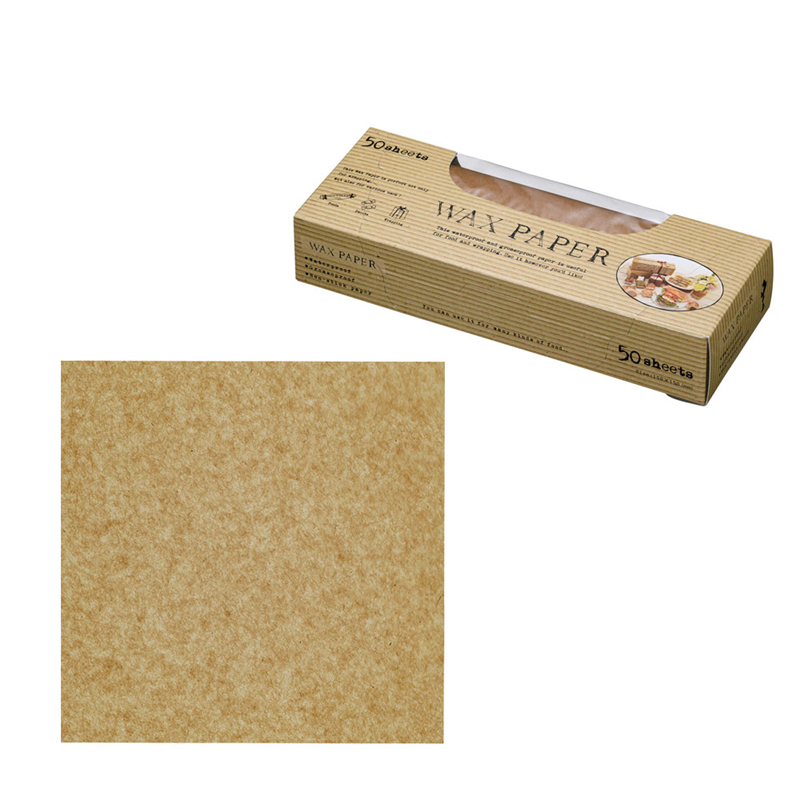ワックスペーパー　シート（50枚入） WP3000　クラフト無地 1箱（ご注文単位1箱）【直送品】
