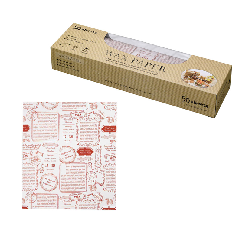 ワックスペーパー シート(50枚入) WP5100 ロゴ 1箱(ご注文単位1箱)【直送品】