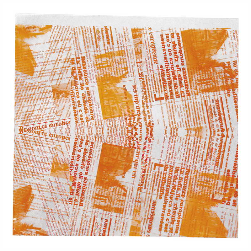 ヨーロピアン　バーガー袋（200枚入） PEU-7　オレンジ 1袋（ご注文単位1袋）【直送品】