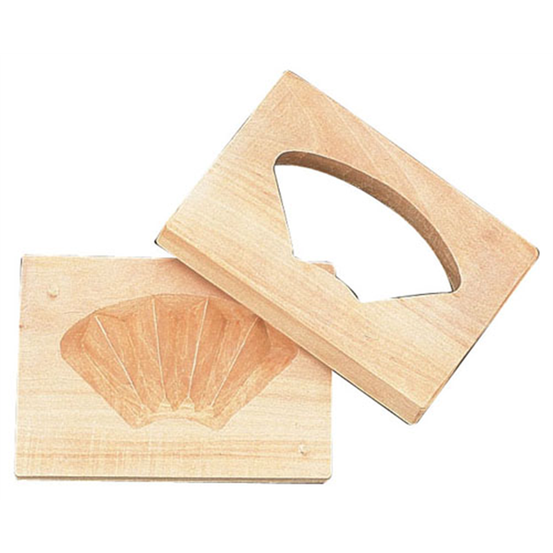 手彫物相型　1ツ取り　（サクラ材）　　扇  1個（ご注文単位1個）【直送品】
