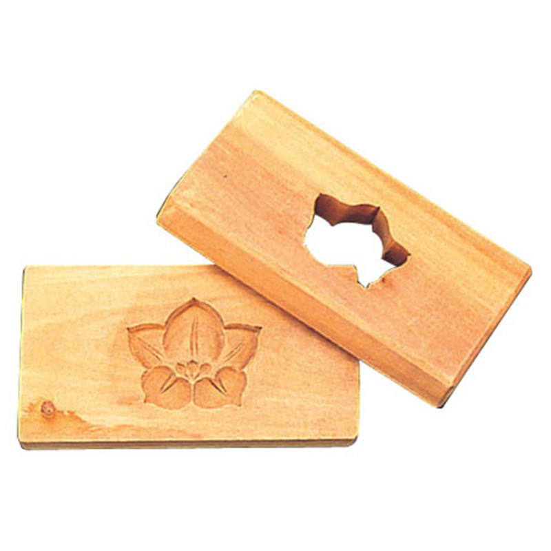 手彫物相型　1ツ取り　（サクラ材）　桔梗  1個（ご注文単位1個）【直送品】