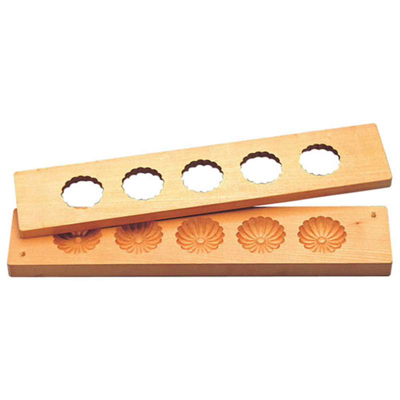 手彫物相型　五ツ取り　（サクラ材）菊  1個（ご注文単位1個）【直送品】