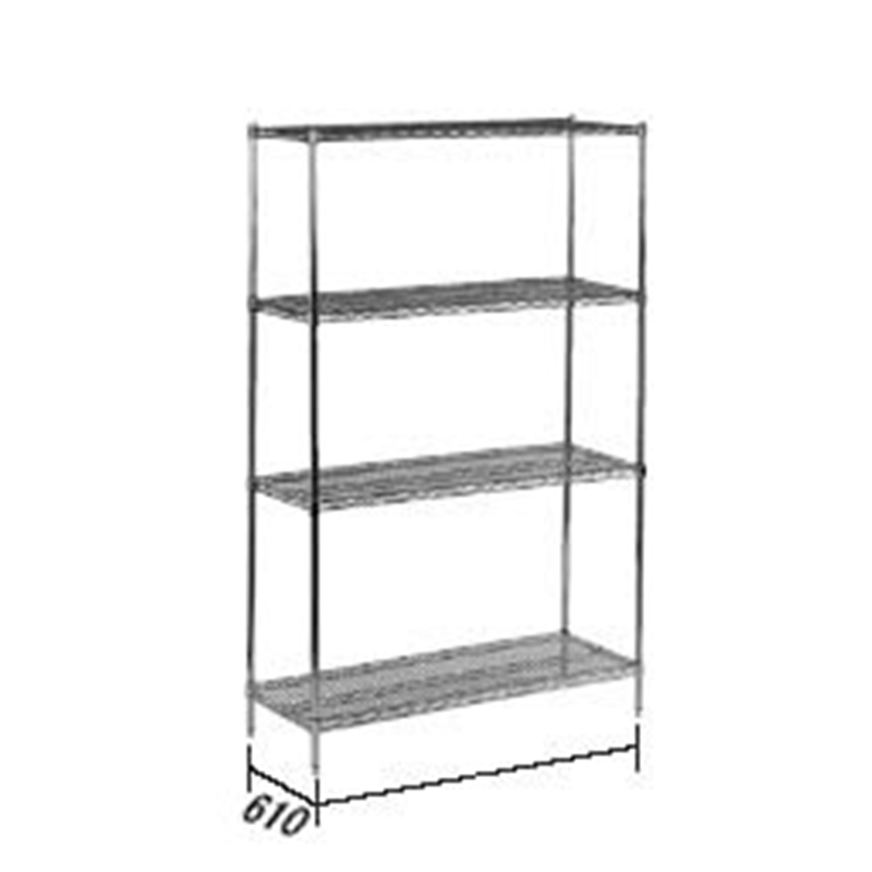 TKGワイヤーシェルフセット S2448C×P54C×4段 1個(ご注文単位1個)【直送品】