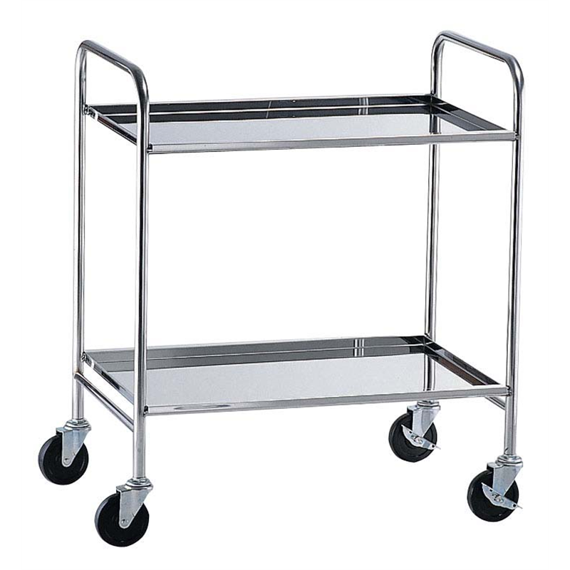 TKG18-8衛生サイドアップワゴン2段 ゴム車 1箱（ご注文単位1箱）【直送品】