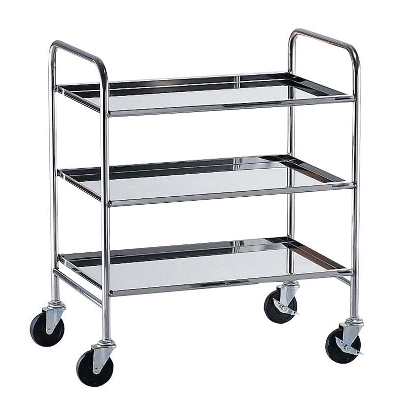 TKG18-8衛生サイドアップワゴン3段 ゴム車 1箱（ご注文単位1箱）【直送品】