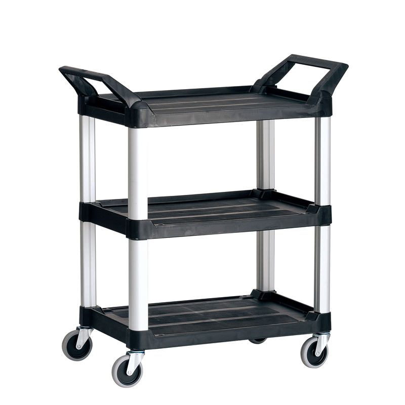 トラスト Hi5ユーティリティーカート S3段 4011 ブラック 1箱(ご注文単位1箱)【直送品】