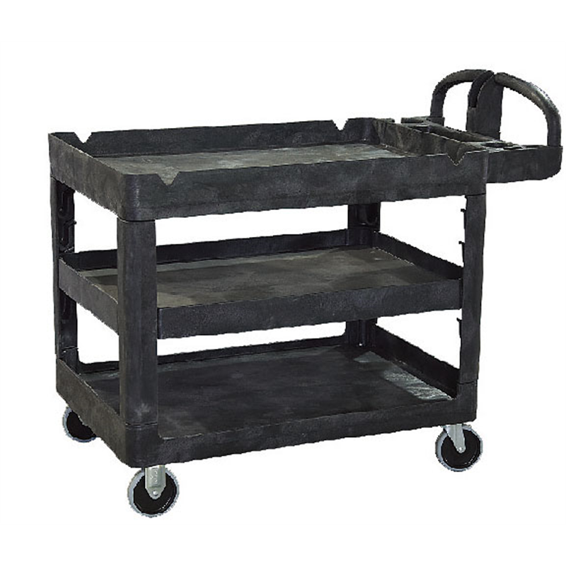 トラスト シェルフユーティリティーカート 3段 4043 ブラック 1箱(ご注文単位1箱)【直送品】