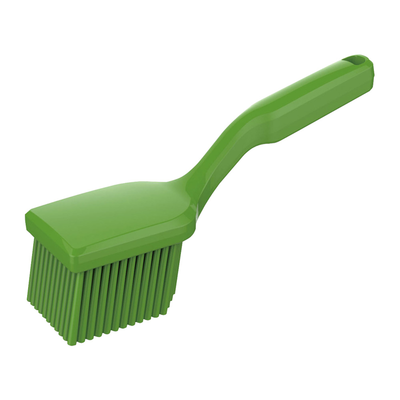 脱毛防止 ショートハンドルブラシ ハード 124332 グリーン 1袋(ご注文単位1袋)【直送品】