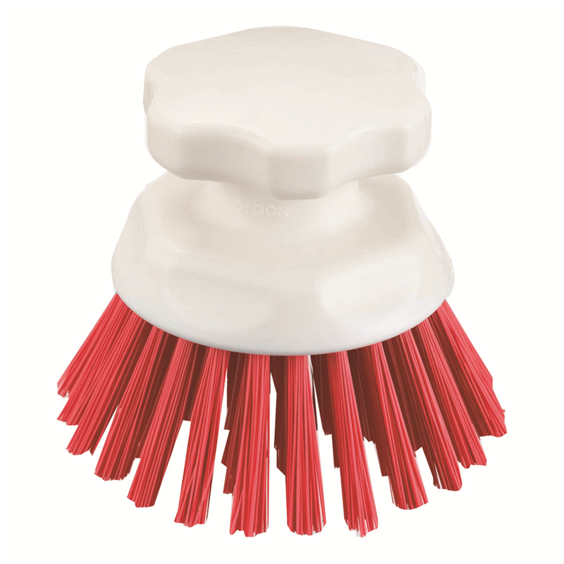 HG　ハンドブラシ　丸型 レッド 1袋（ご注文単位1袋）【直送品】