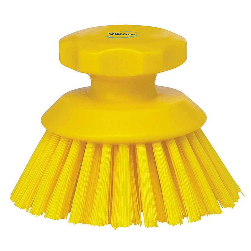 ヴァイカン ハンドブラシ丸 3885 ハードタイプ イエロー 1袋(ご注文単位1袋)【直送品】