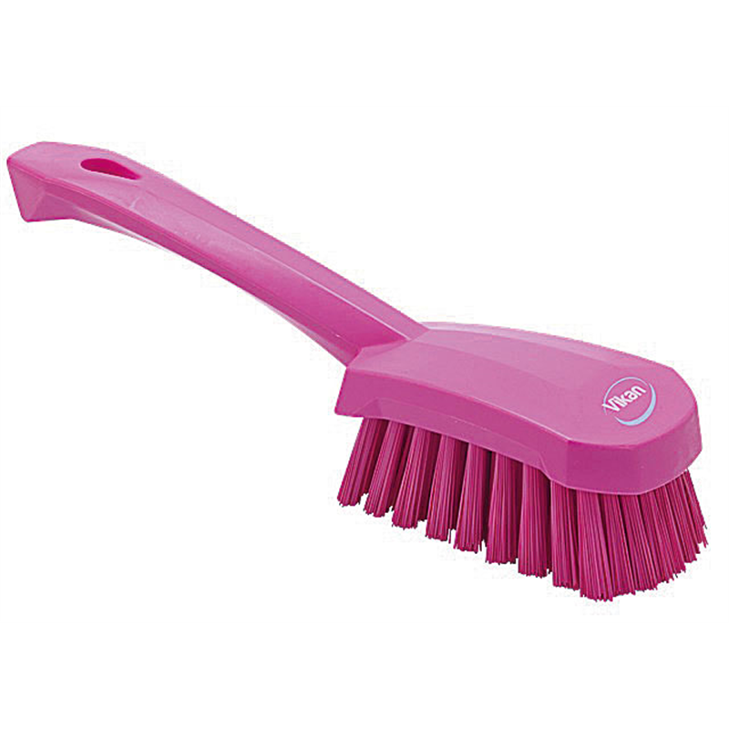 ヴァイカン　ハンドル付ブラシ　4192 ハードタイプ　ピンク 1袋（ご注文単位1袋）【直送品】