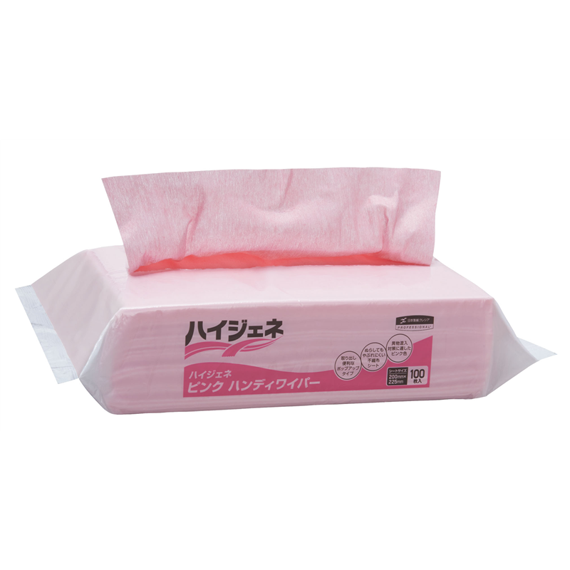 クレシア　ハイジェネ　ハンディワイパー ピンク（100枚入） 1個（ご注文単位1個）【直送品】