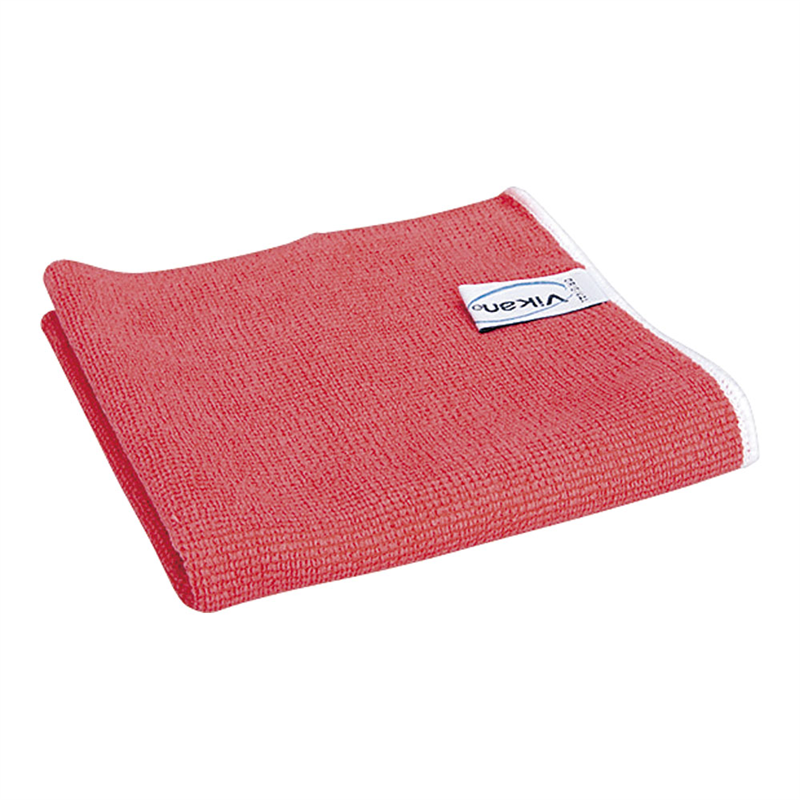 アーゴクリーン マイクロファイバークロス 6910 赤 ヴァイカン 1袋(ご注文単位1袋)【直送品】