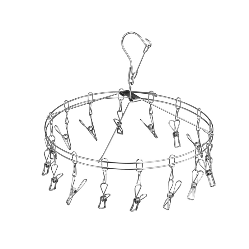 ステンレスピンチハンガー 丸型 16ピンチ 1個(ご注文単位1個)【直送品】