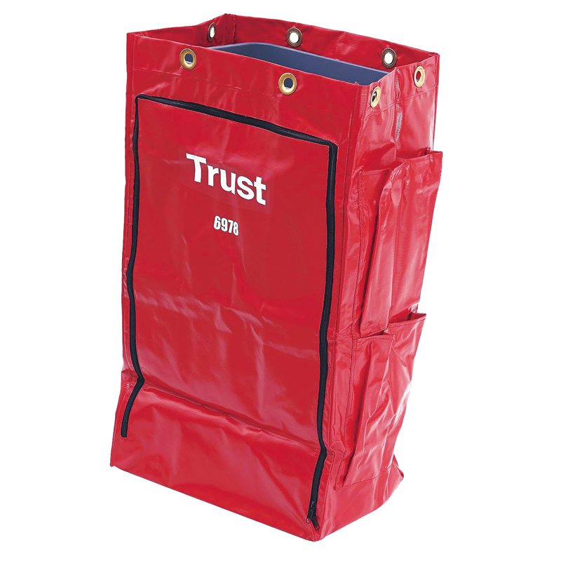トラスト　クリーニングカート用 ポリライナー6978　レッド 1袋（ご注文単位1袋）【直送品】