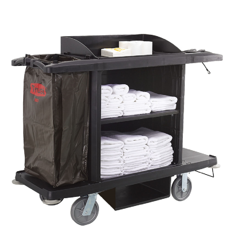 トラスト　ルームメイキングカート5021 ブラック 1個（ご注文単位1個）【直送品】